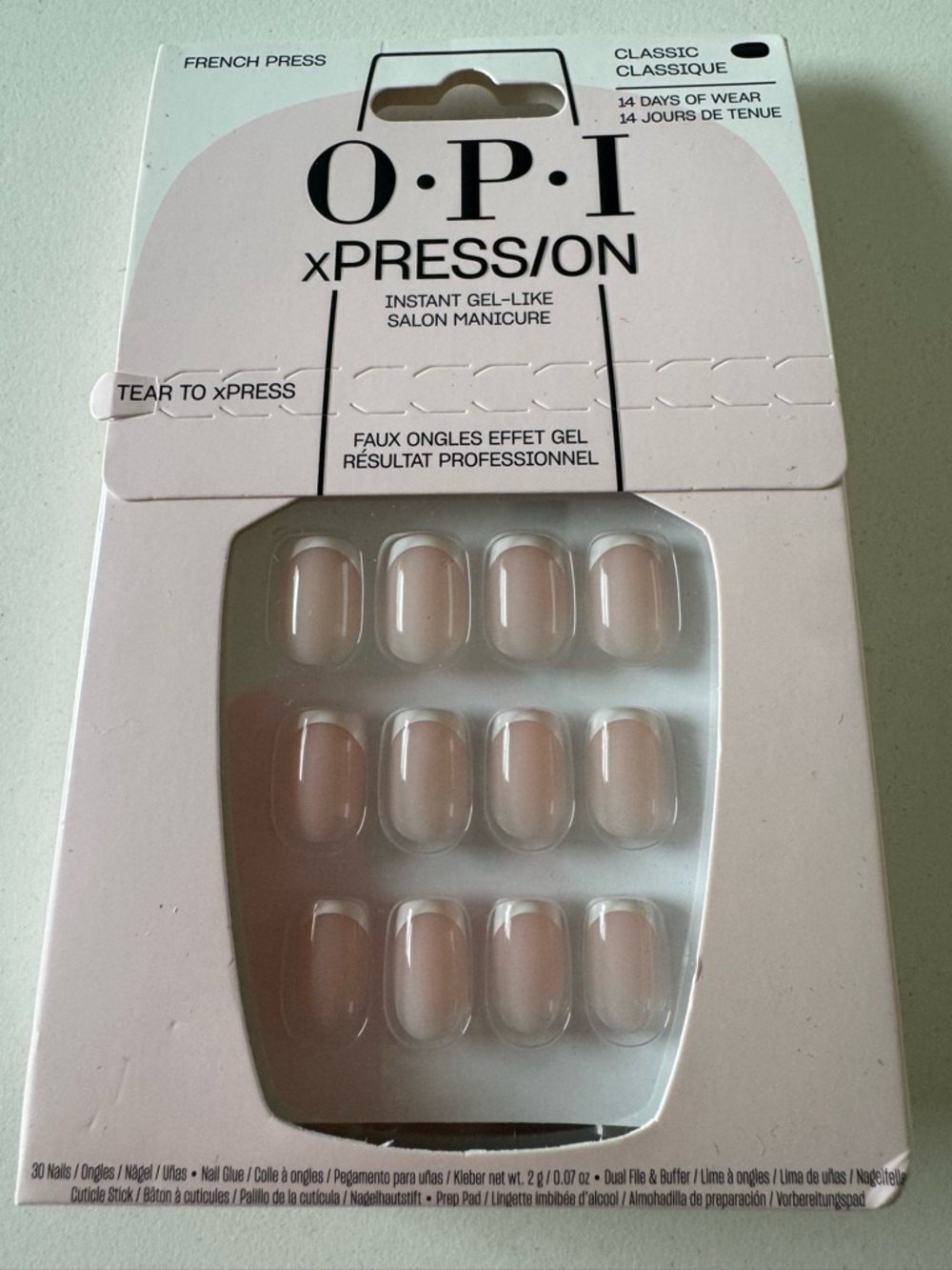 OPI express/On French Press Classic Shape Gel Look Press On Nails